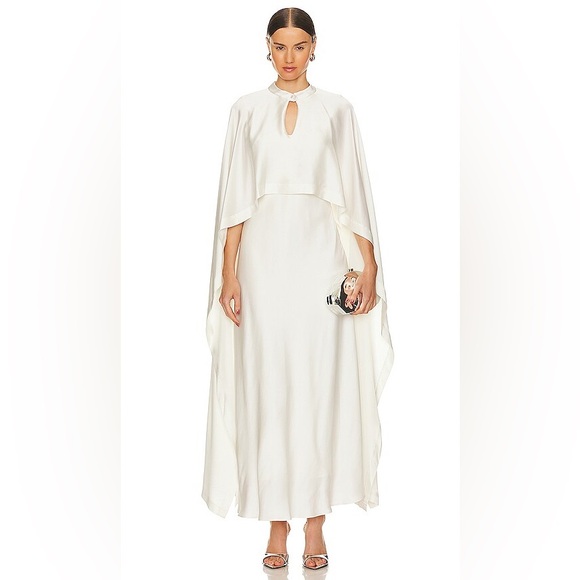 NWT Simkhai Amory Gown Bridal Wedding Formal Preppy Monochrome Chic Ivory Sz 4 - Picture 4 of 16